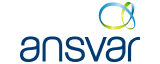 Coloureds Ansvar logo with interlocking green and blue gradient loop symbol, sitting to the top right of the word ansvar in navy and white background.