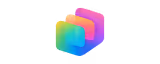 Copilot Studio logo consisting of abstract three-layer geometric shape with gradient colors transitioning from pink to blue to green.