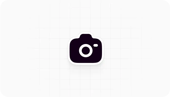 A black and white photo of a camera.