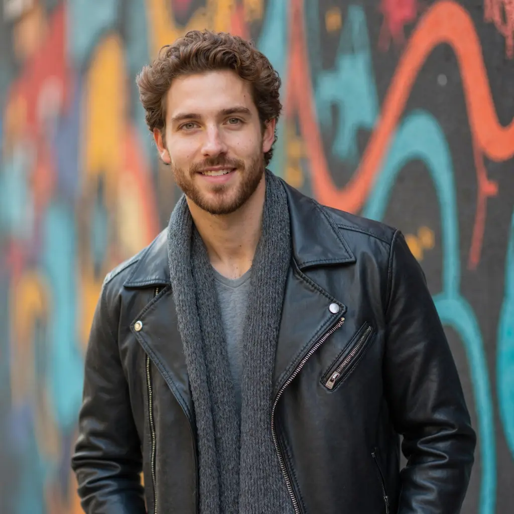 Bubmle profile picture of an handsome man, made with AI SuitUp