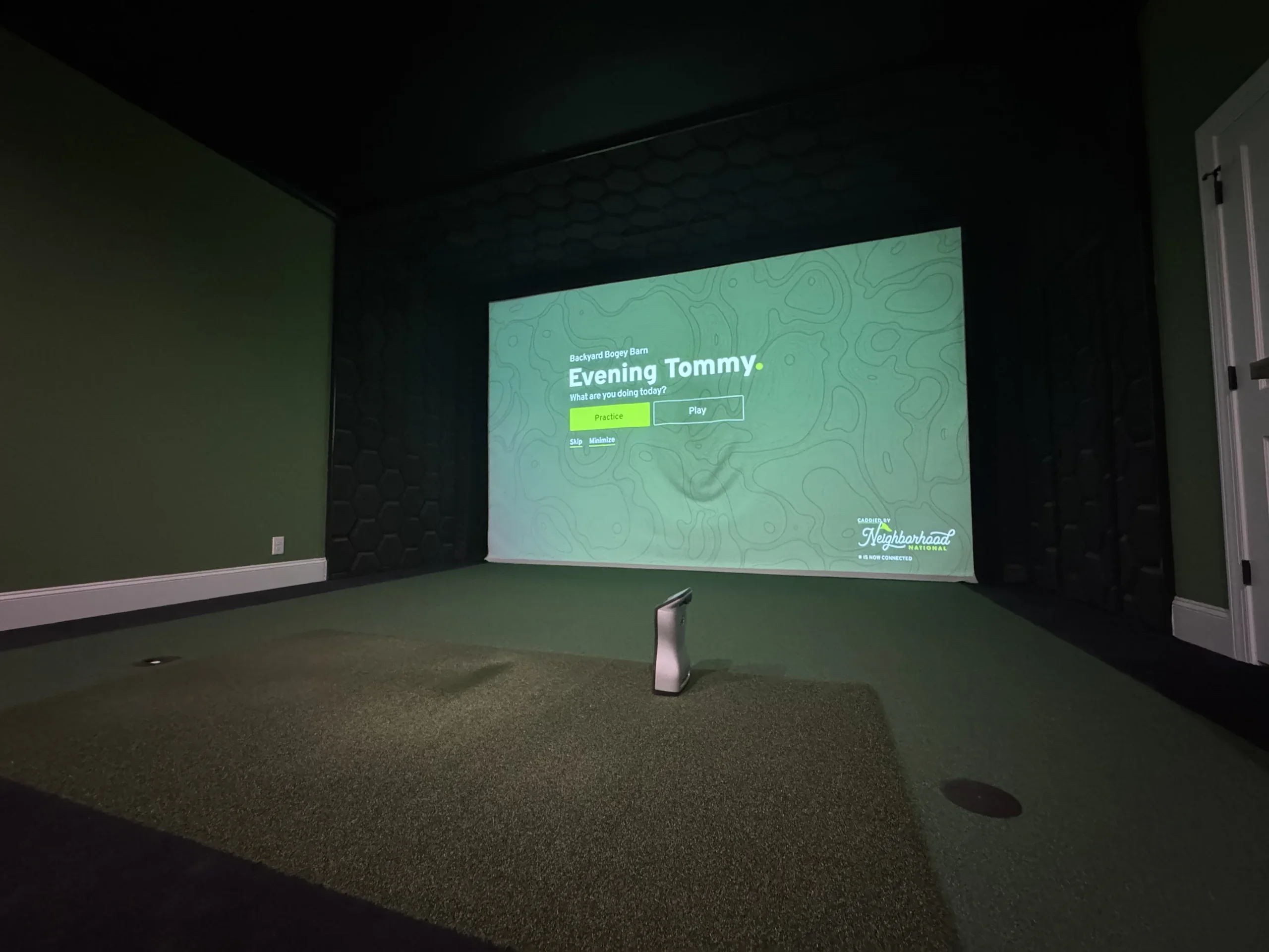 The sim, with your name on the welcome screen