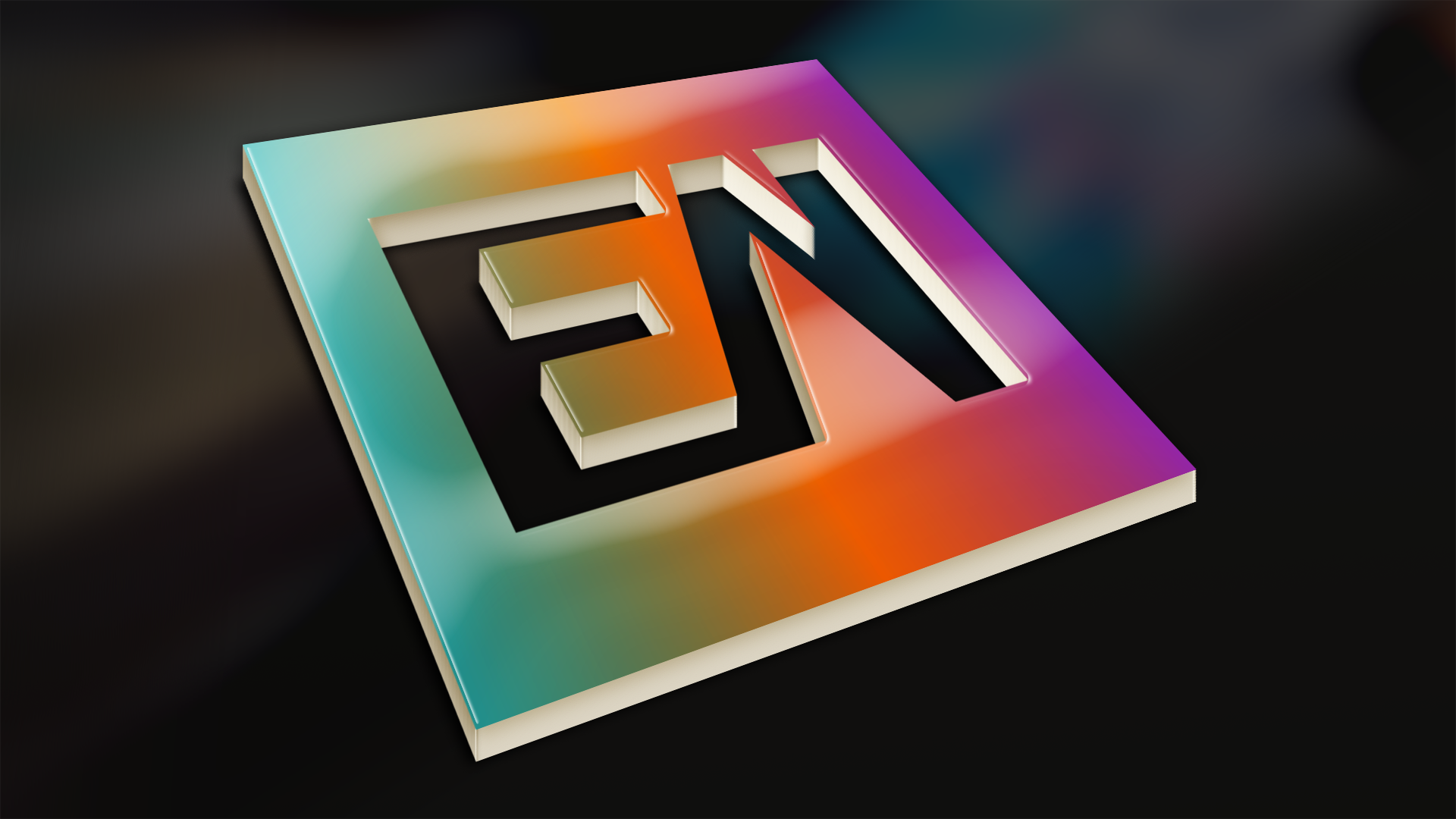 A 3D mock-up of The Enwishion Favicon.