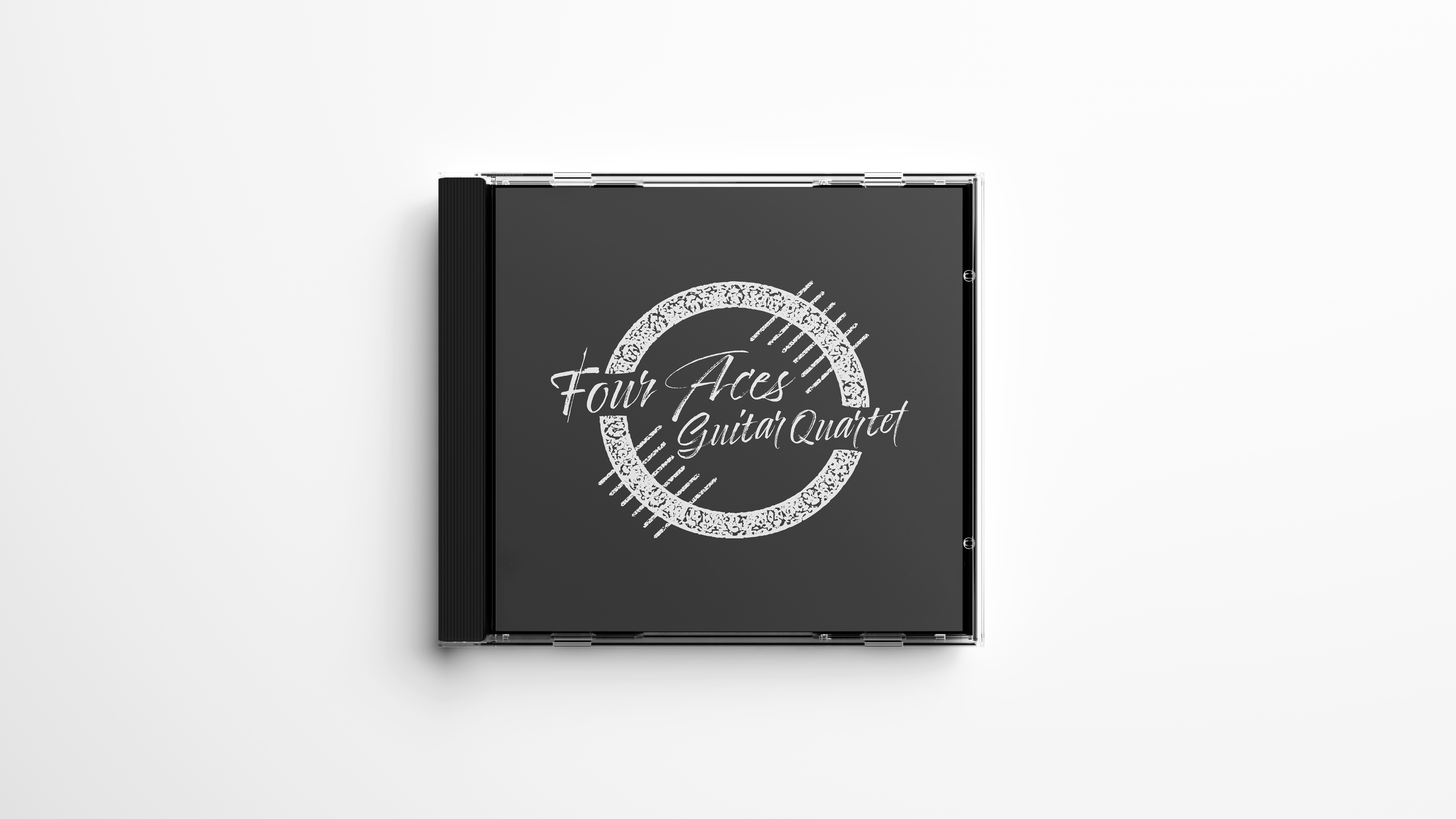 Four Aces Guitar Quartet logo on a CD cover.