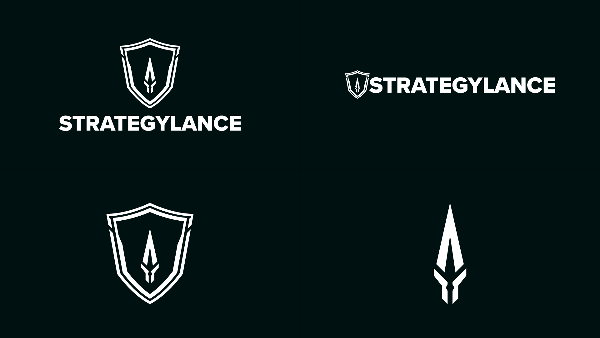 Different variations of the Strategylance logo.