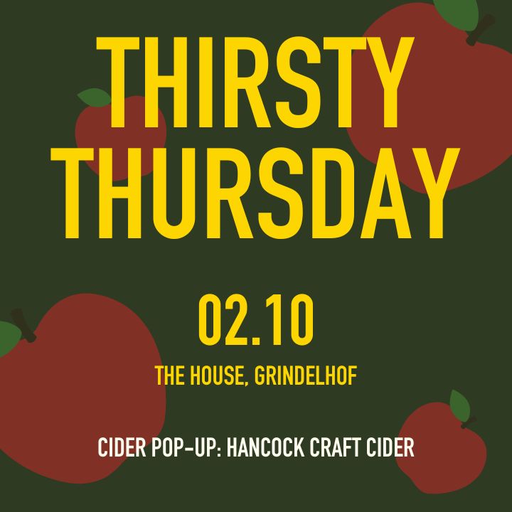 Thirsty Thursday - Cider Pop-Up.
