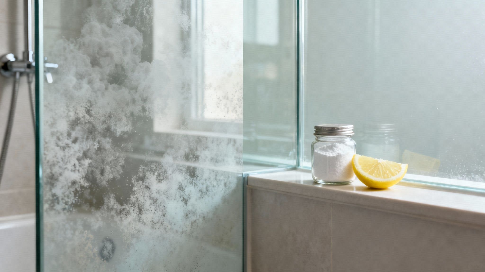 A water softener system installed in a residential garage.