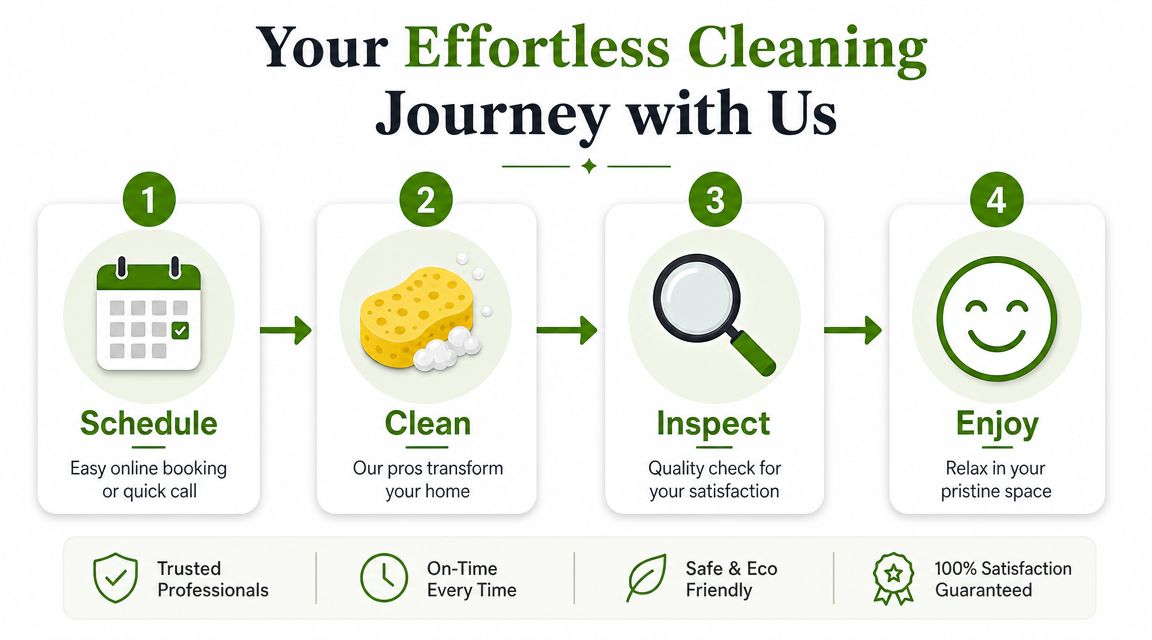 Our Simple Cleaning Process From Booking to Enjoying