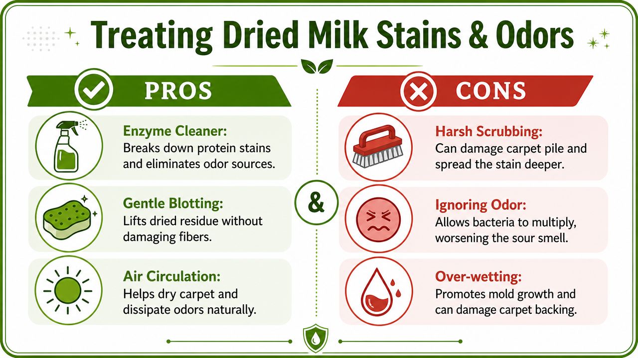 How to Treat Dried Stains and Sour Odors