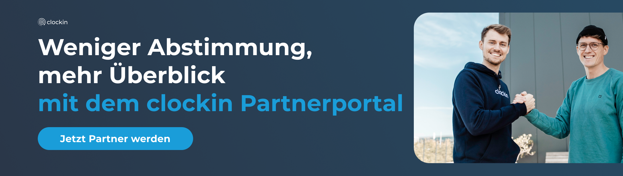 Less coordination, more overview with the clockin partner portal. Become a partner now