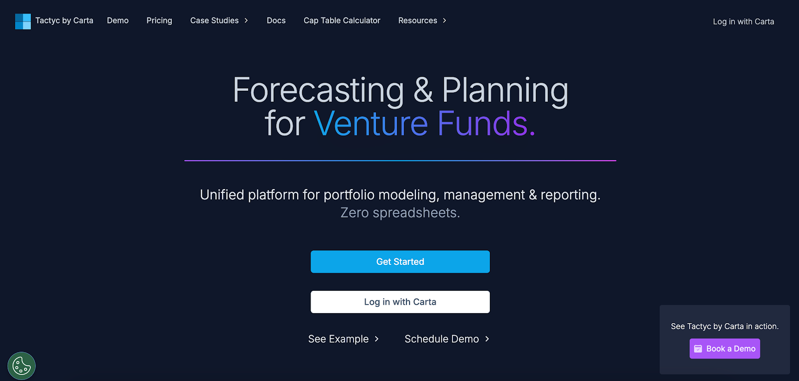 Tactyc by Carta website homepage