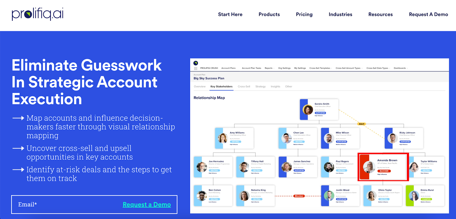 Screenshot of Prolifiq's website homepage