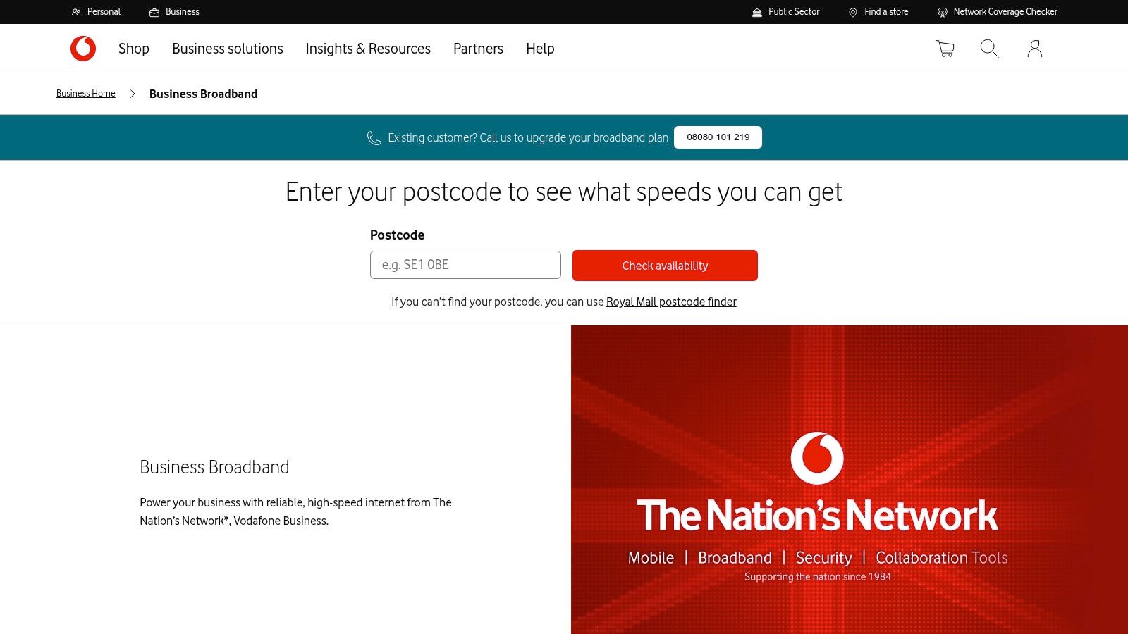 Vodafone Business Broadband