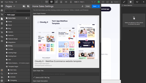 Meta Configuration - Cloudly X Webflow Template