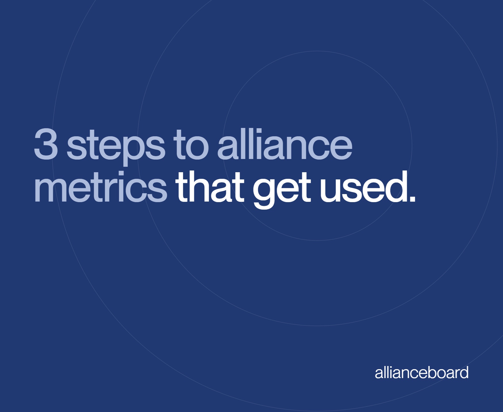 Designing alliance KPIs for impact