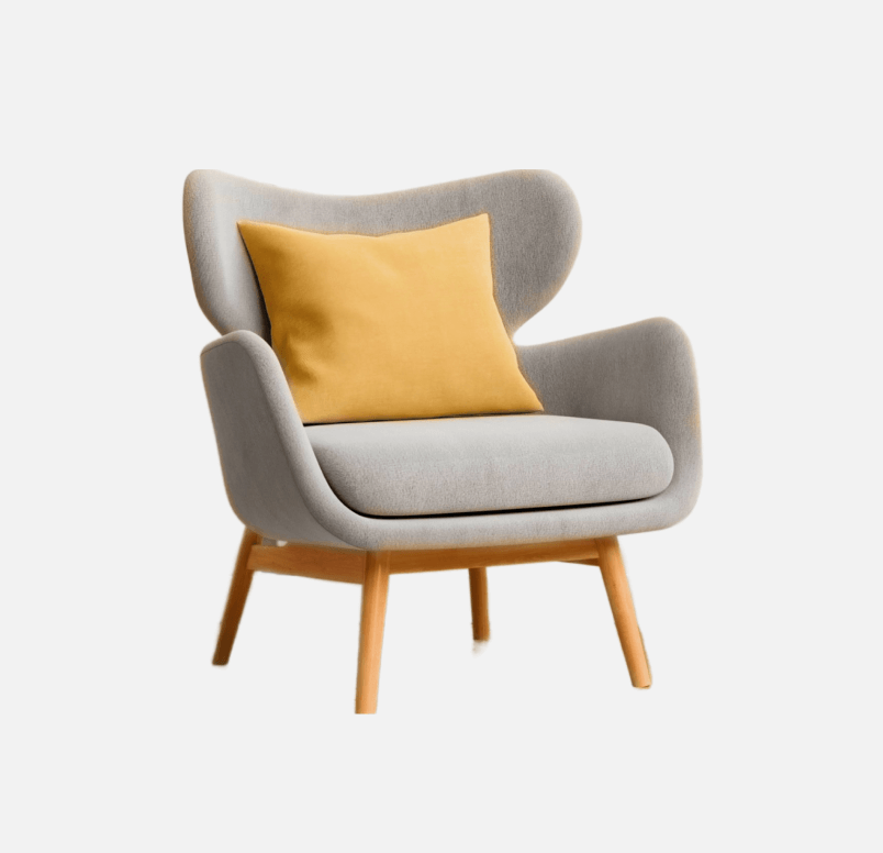 Armchair and pillow