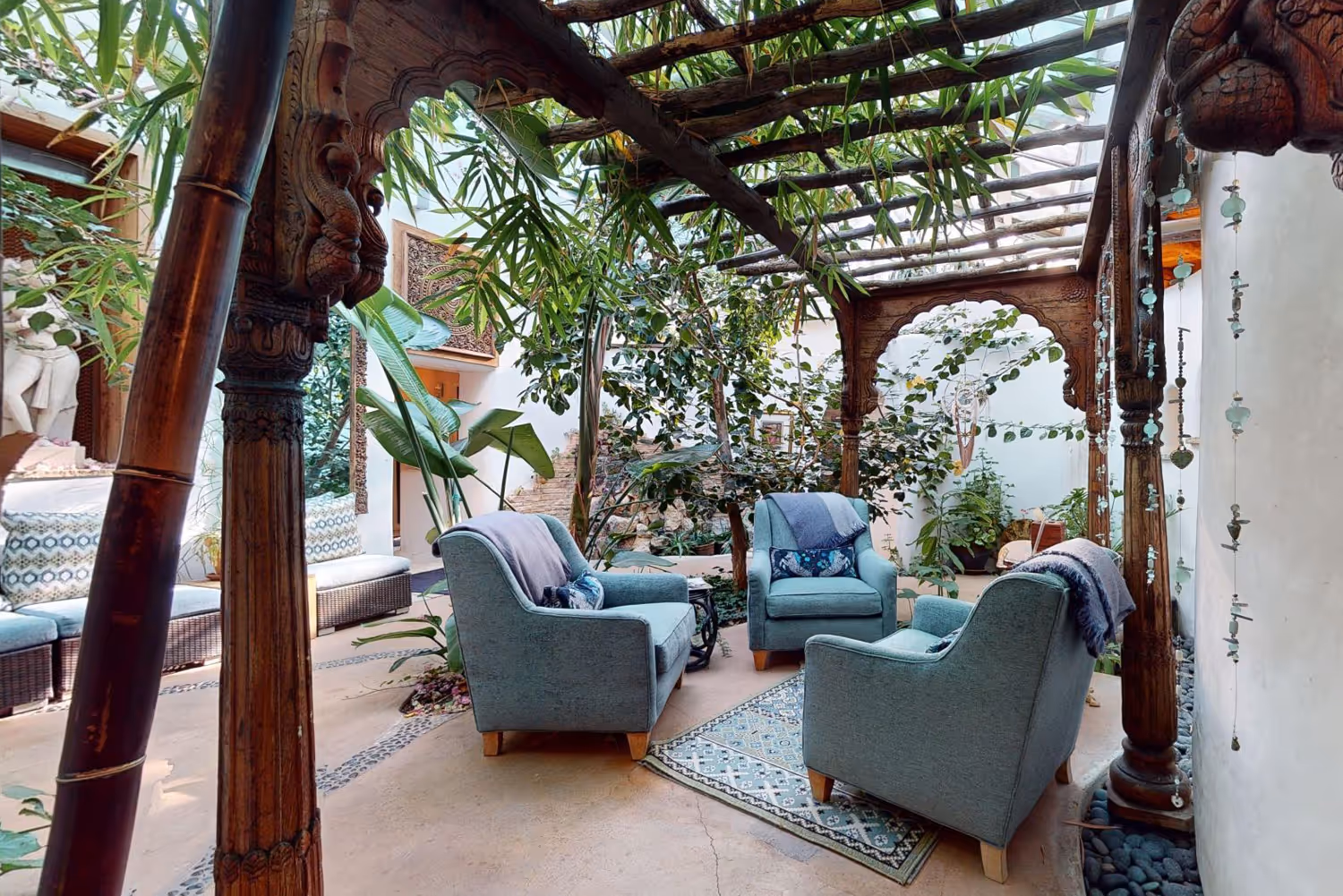 Woman getting a facial