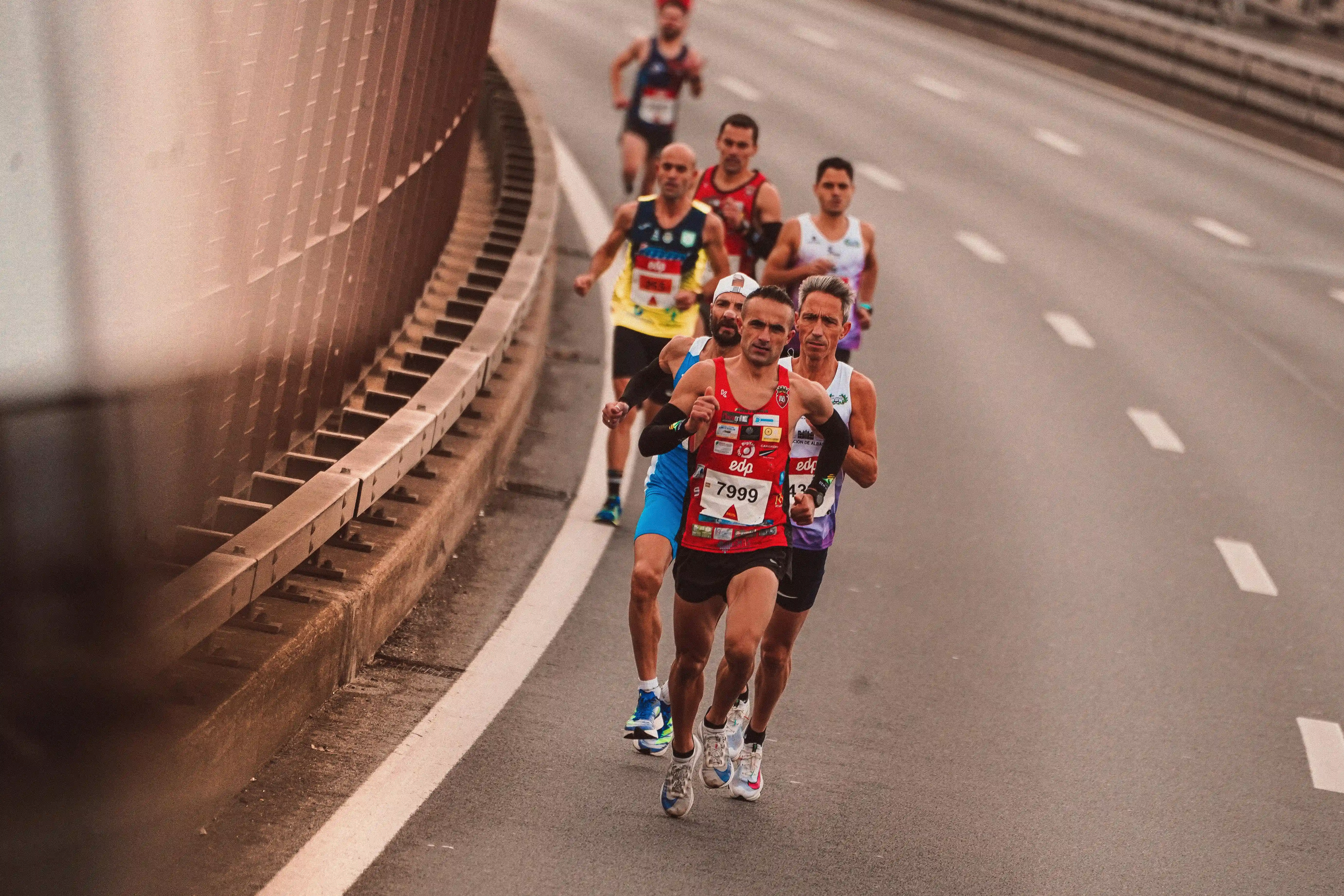 Group in a marathon race