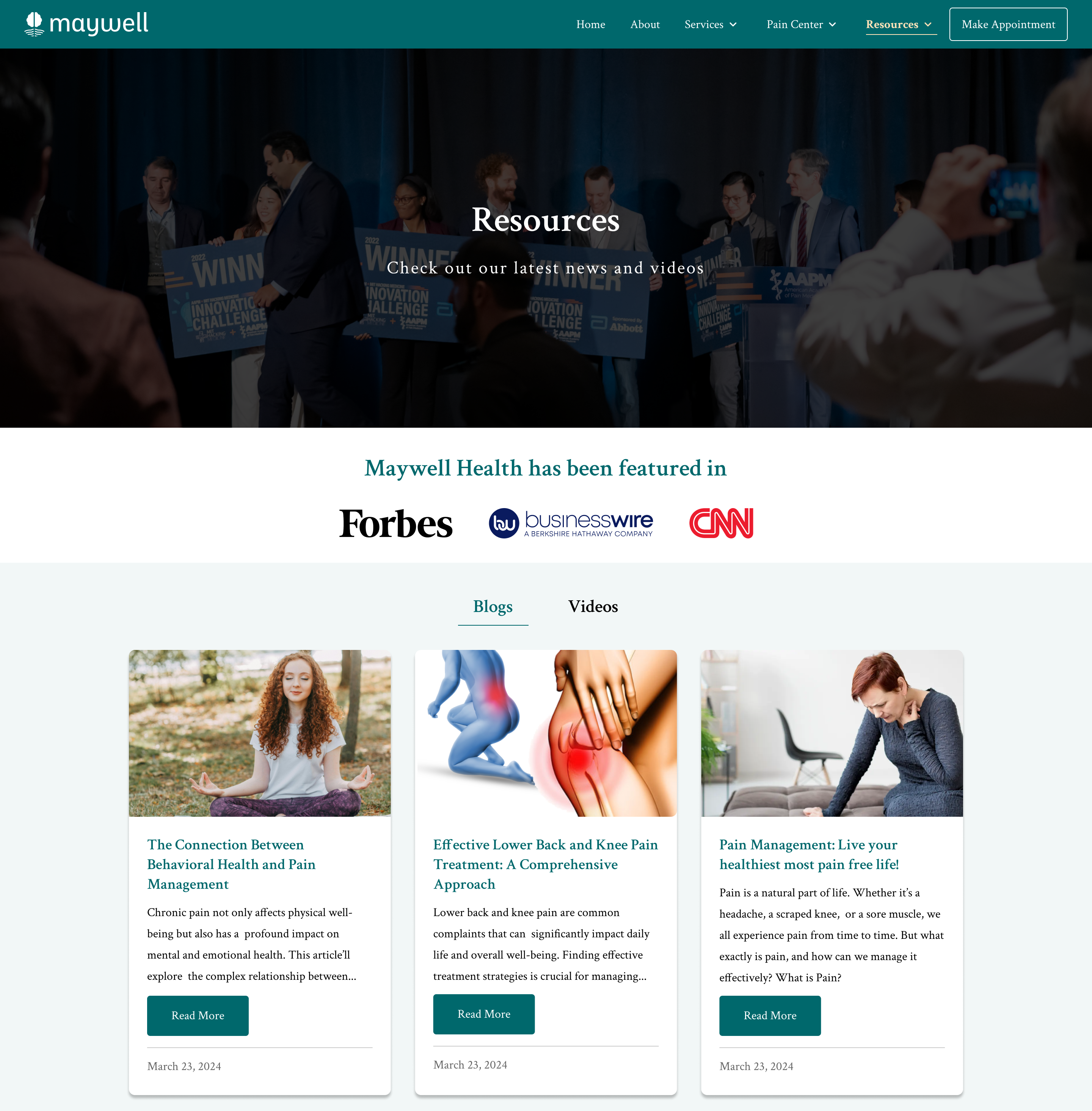 Maywell Health Resources page