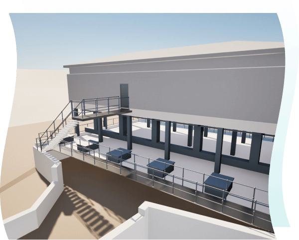 3D model of UV treatment plant at Ringsend WwTW