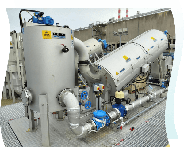 Side view of 12th Drum Thickener at Ringsend WwTW