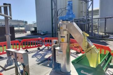 PDL screen during installation at Ringsend WwTW