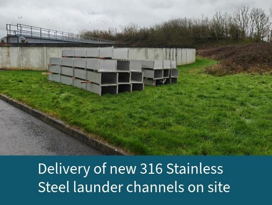Delivery of new 316 Stainless Steel Launder channels