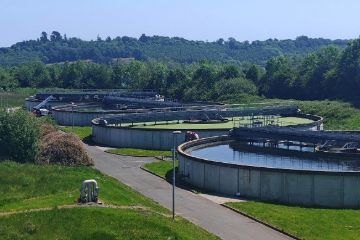 Waterford WwTW Settlement tanks in operation