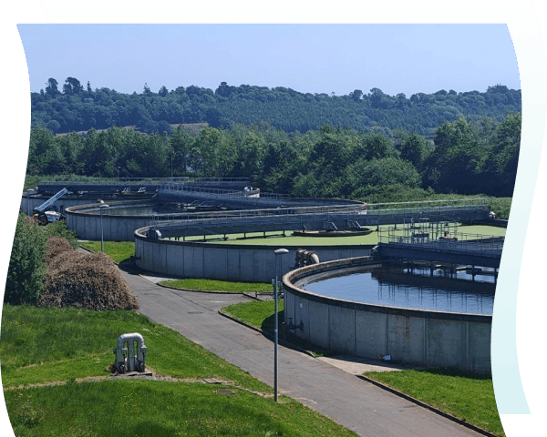 Waterford WwTW Settlement tanks in operation