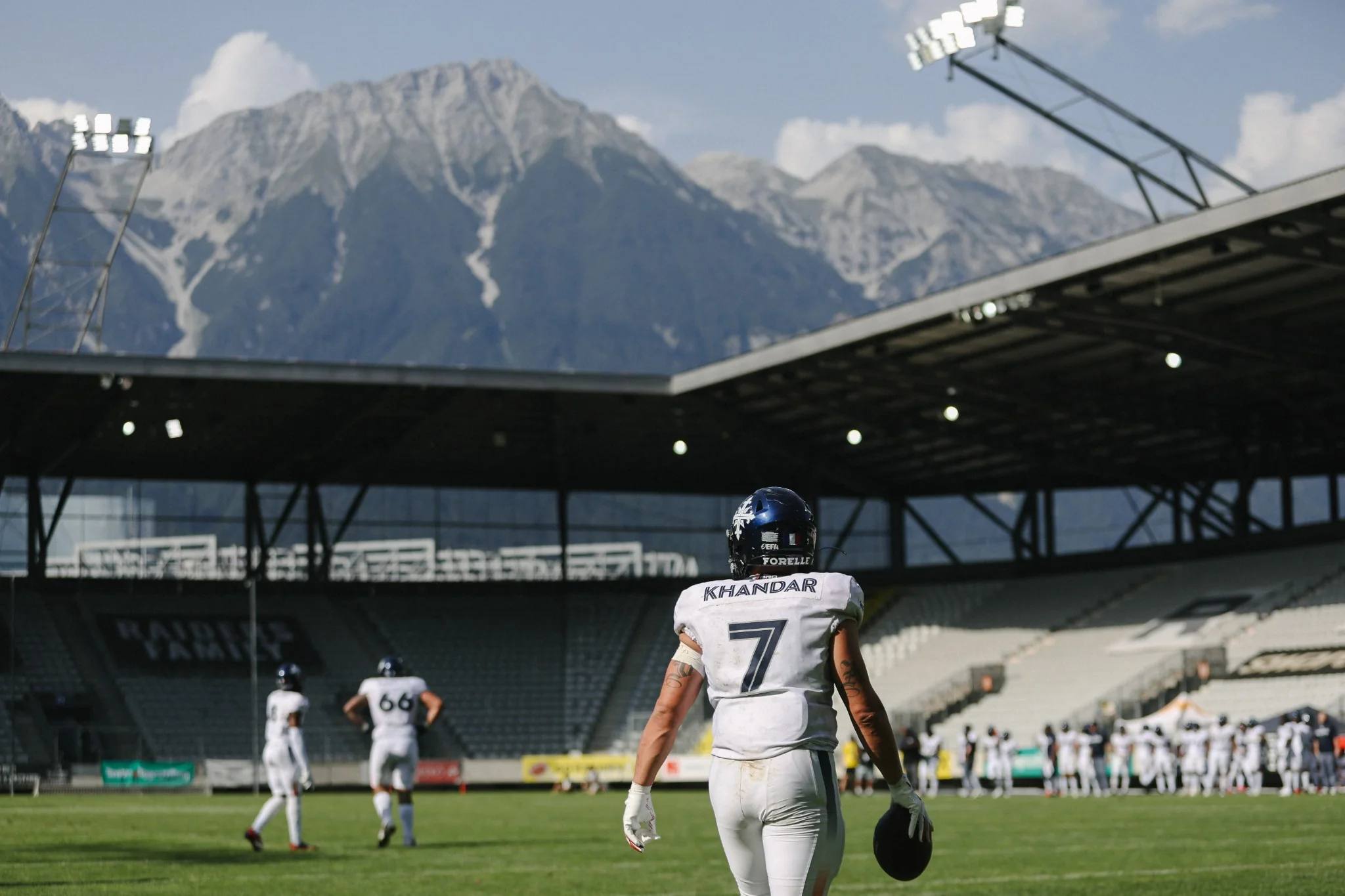 Paris Musketeers at Tivoli Stadion Tirol, beneath the Alps