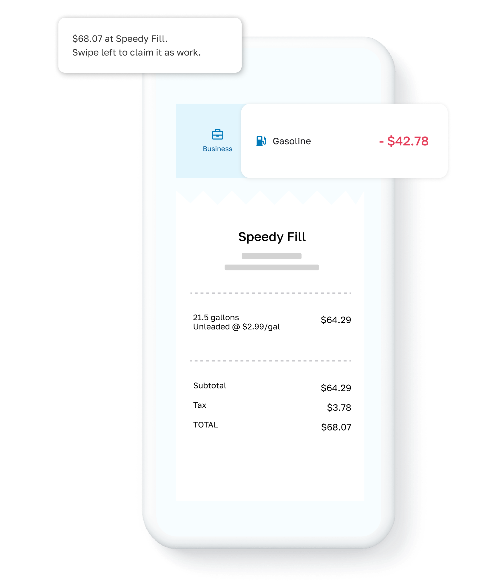 Everlance expense app with receipt photo