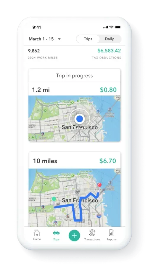 Everlance top mileage tracking app