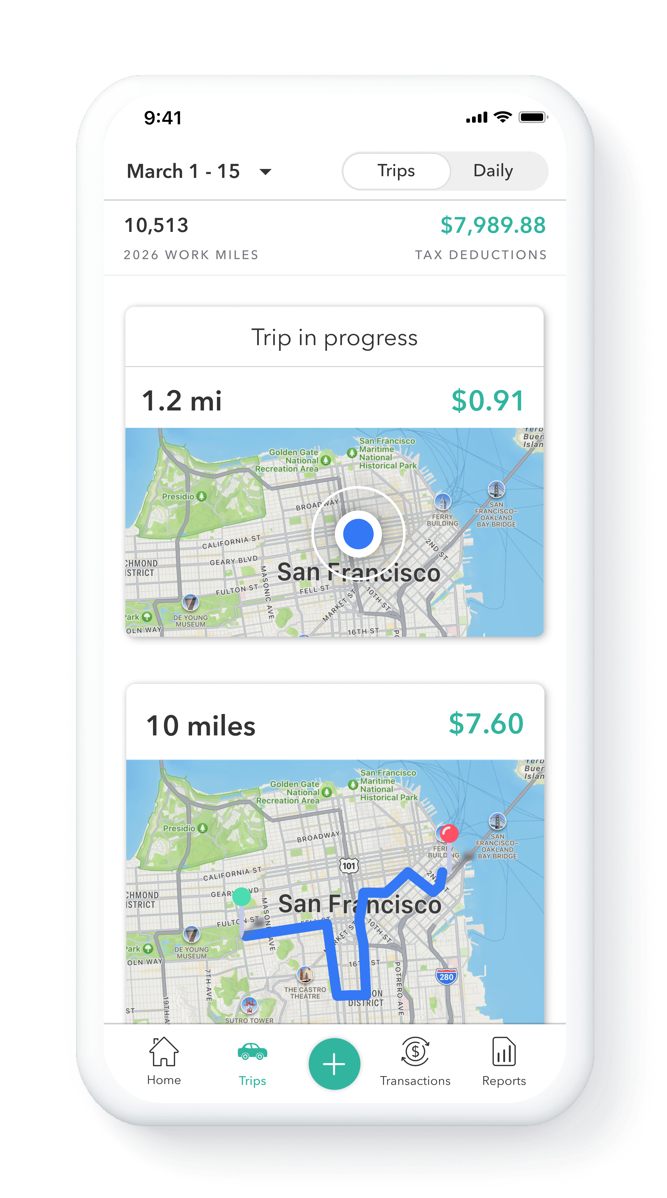 Everlance top mileage tracking app 
