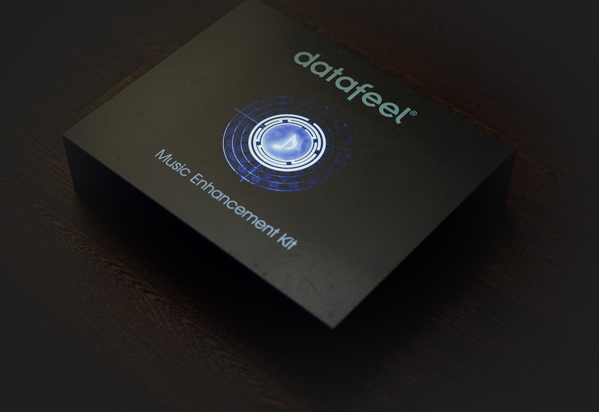DataFeel Dev Kit case, closed, on a dark background