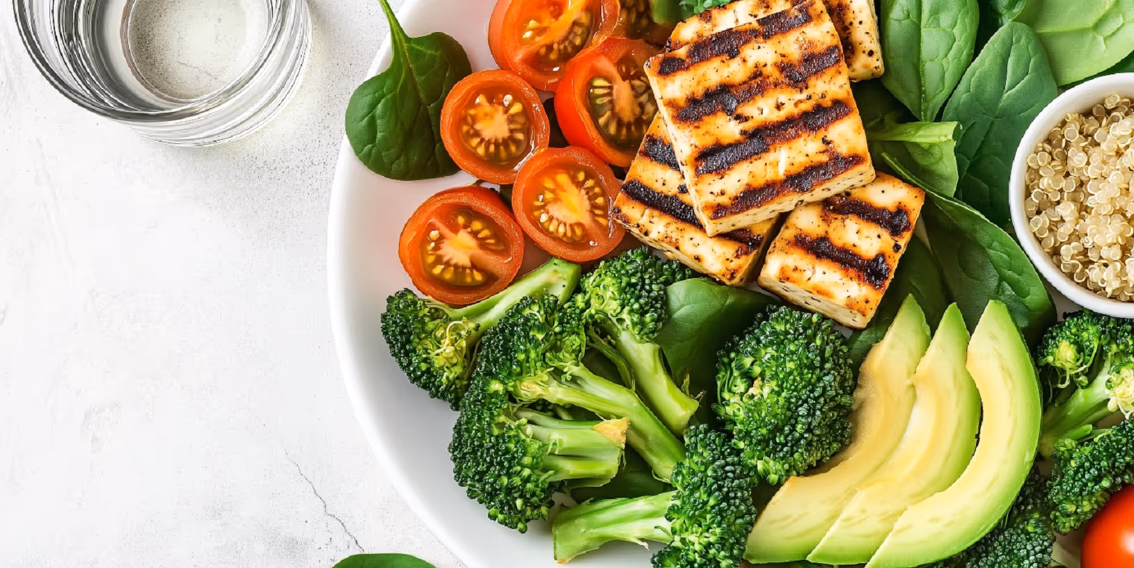 A variety of healthy foods representing the benefits of a balanced diet.