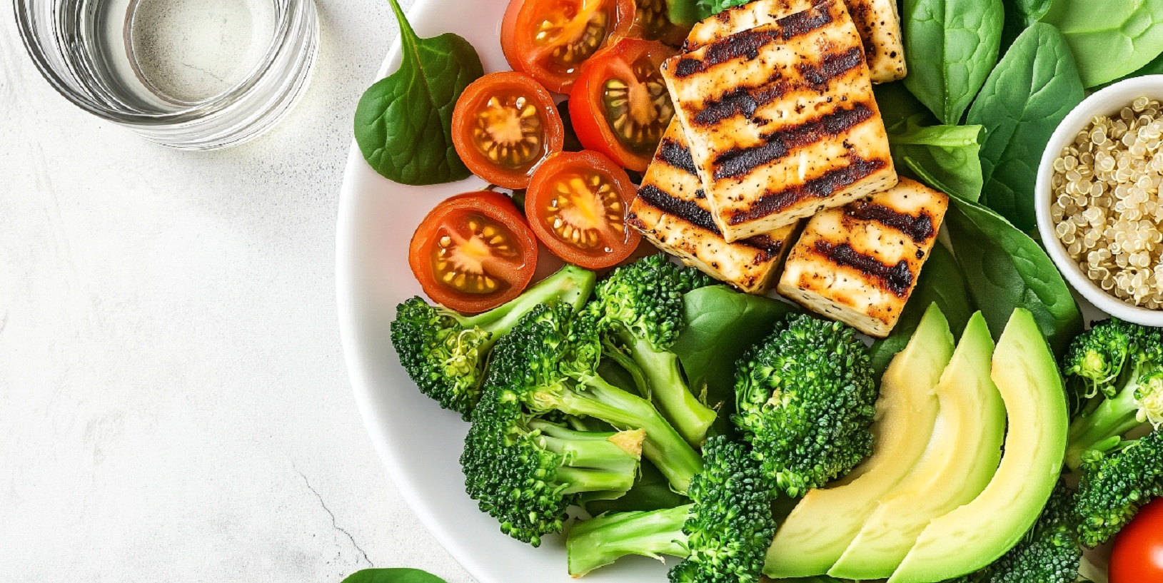 A variety of healthy foods representing the benefits of a balanced diet.