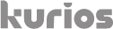 Kurios logo in stylized lowercase letters.