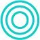 Teal concentric circles with a dot in the center representing a radar or target icon.