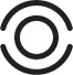 Abstract circular gray icon with three concentric rings and a gap on one side.