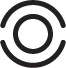 Abstract circular gray icon with three concentric rings and a gap on one side.