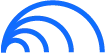 Blue Wi-Fi signal icon with four curved lines.
