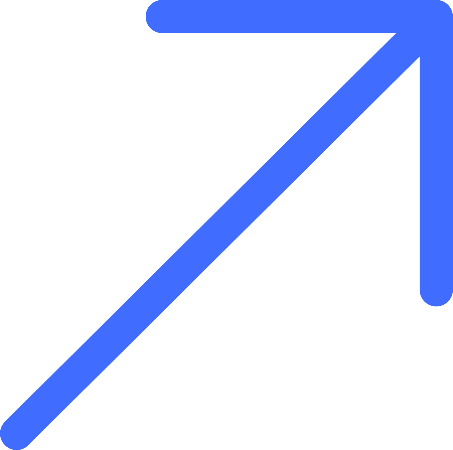 Blue upward arrow symbolizing growth and progress