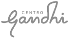 Gandhi logo in gray on transparent background