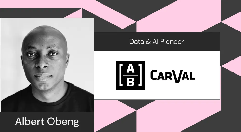 Albert Obeng, Head of Technology for Private Alternatives for AB CarVal, is the winner of Sigma's Data & AI Pioneer award.