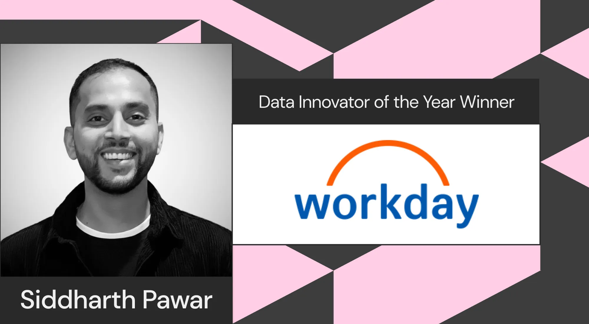 Siddharth Pawar is the winner of Sigma's Data Innovator of the Year Winner. 
