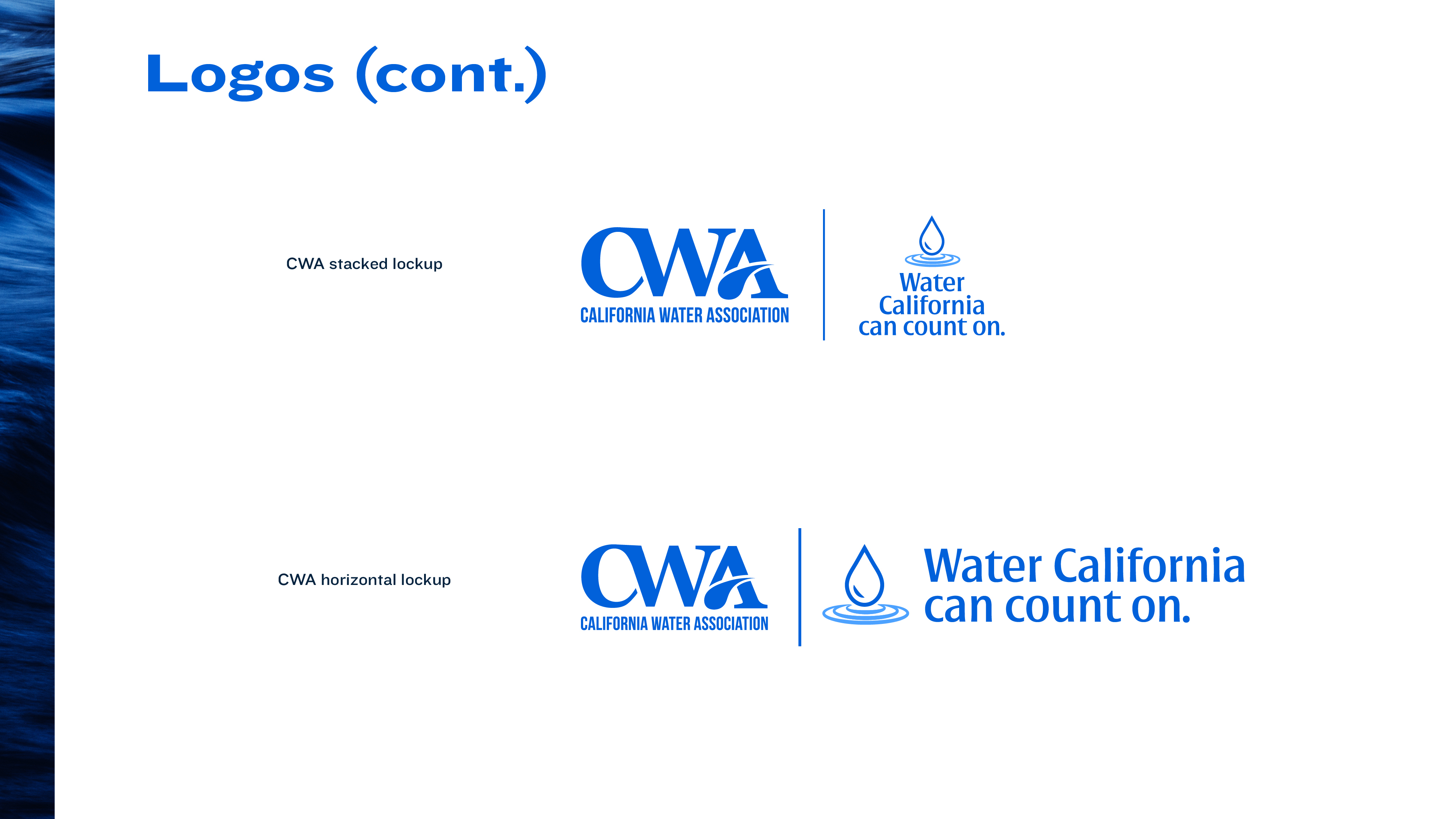 Water California Can Count On - Brand Guide
