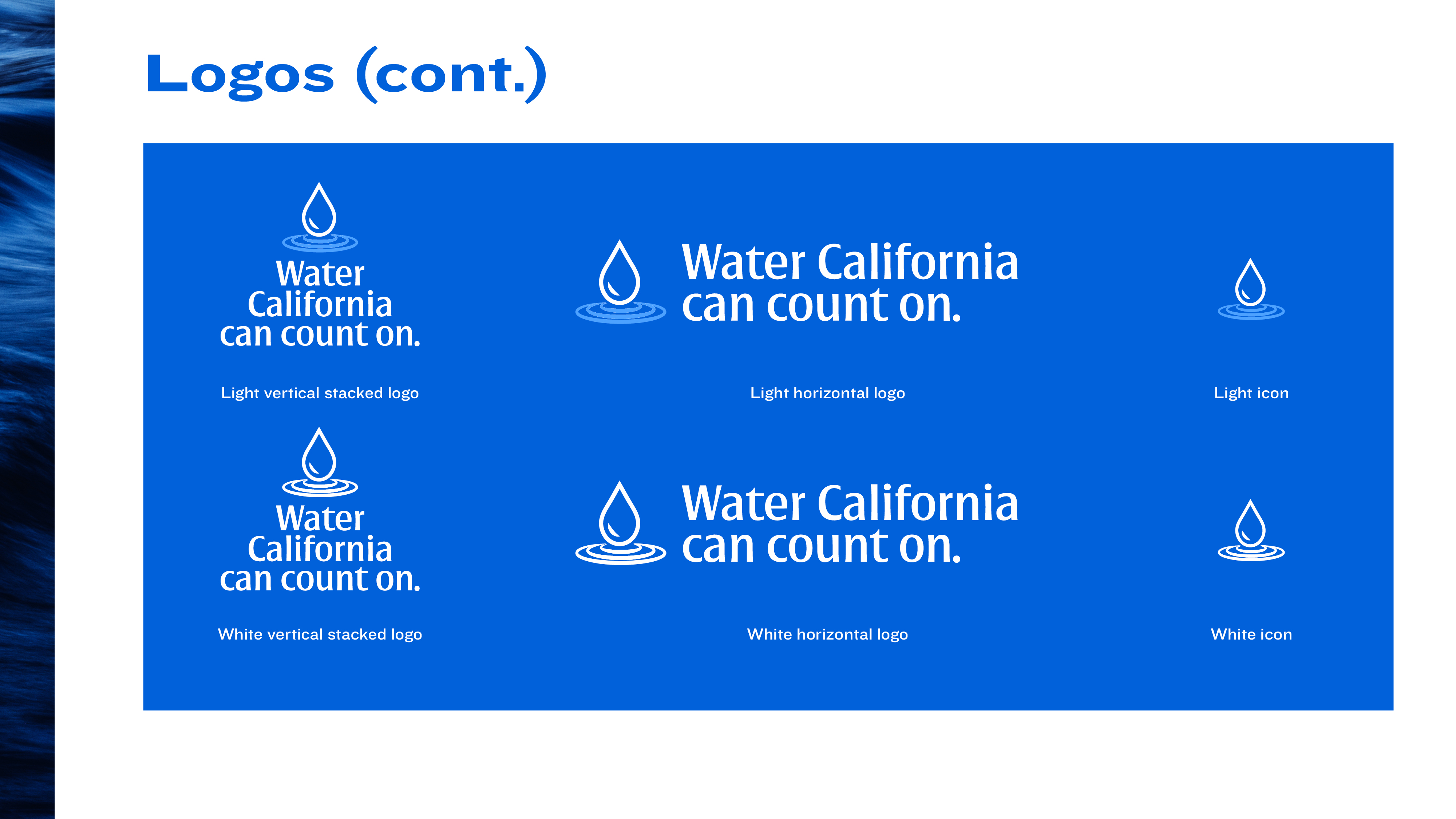 Water California Can Count On - Brand Guide
