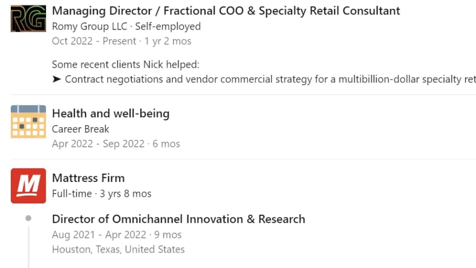 Milieu CNBC Linkedin Career break quantitative study