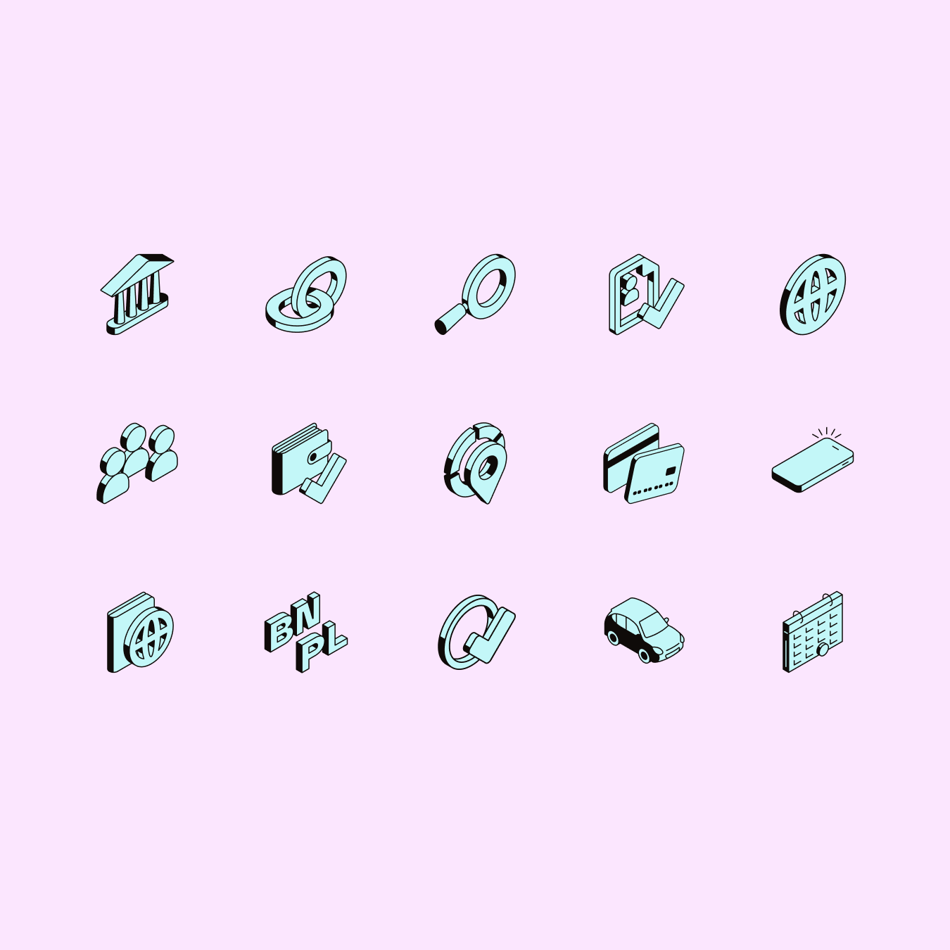Isometric icon designs