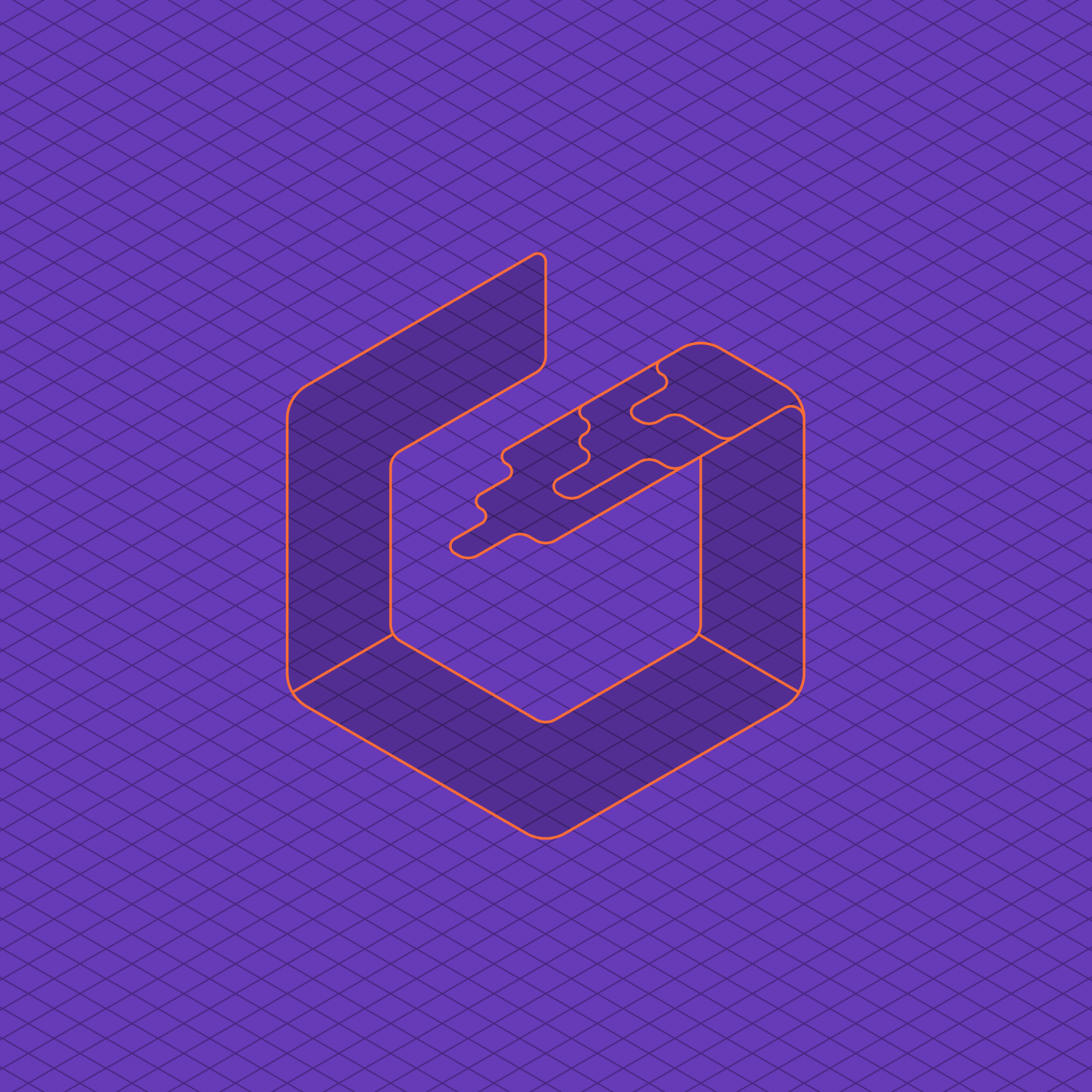 Diagonal grid logo design