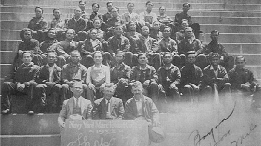 Filipino workers at Mare Island Naval Shipyard, 1932